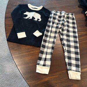 Little blue house plaid toddler pjs